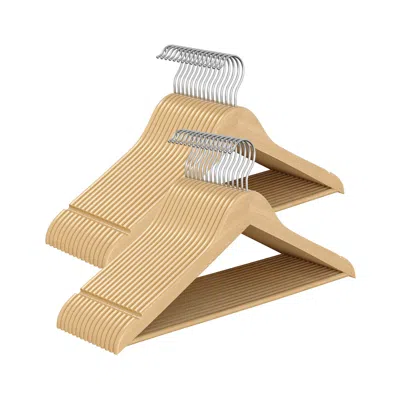 Breebe Wooden Clothes Hangers With 360° Swivel Hooks Heavy-duty Coat Hangers For Suits, Shirts & Dresses 30 In Neutral