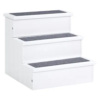 Breebe Wooden Dog Ramp Stairs With Carpeted Steps For Small Pets In Multi