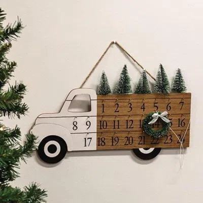 Breebe Woodland Tree Truck Christmas Calendar Hanger