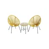 Breebe Yellow 3-piece Outdoor Acapulco Chair