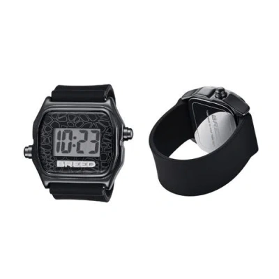 Breed Austin Lcd Silicone Ring Watch In Black