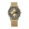 Breed Espinosa Chronograph Mesh-bracelet Watch W/ Date In Gold/gunmetal