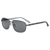 Breed Mens Gunmetal Rectangular Sunglasses Bsg067c4 In Silver