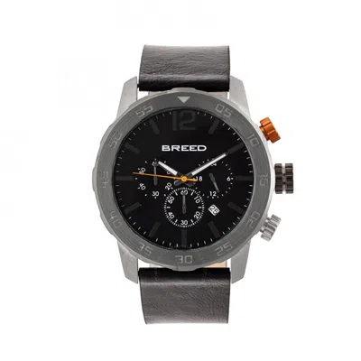 Breed Manuel Chronograph Black Dial Men's Watch 7206 In Brown