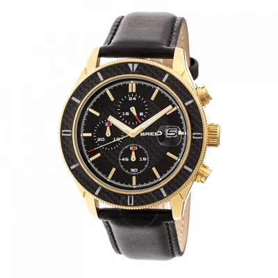 Breed Maverick Chronograph Black Dial Men's Watch 7506 In Gold Tone/black