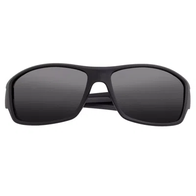 Breed Men's Aquarius Polarized Tr90 Wrap Sunglasses - Black