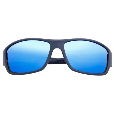 Breed Men's Aquarius Polarized Tr90 Wrap Sunglasses - Blue, Navy