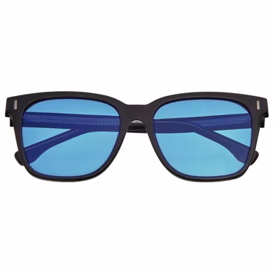 Breed Men's Black / Blue Linux Polarized Tr90 Square Sunglasses - Black, Blue In Multi