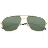 Breed Men's Black / Gold Norma Polarized Stainless-steel Aviator Sunglasses - Black, Gold