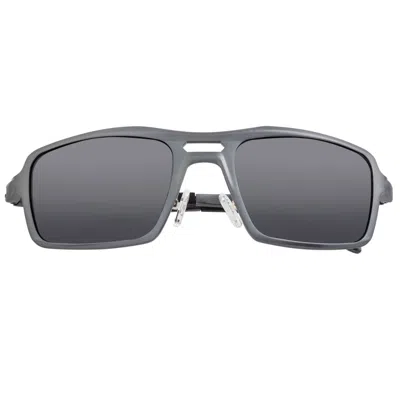 Breed Men's Black / Grey Orpheus Polarized Aluminum Rectangular Sunglasses - Black, Gunmetal In Gray