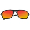 Breed Men's Black / Red Orpheus Polarized Aluminum Rectangular Sunglasses - Black, Red-yellow