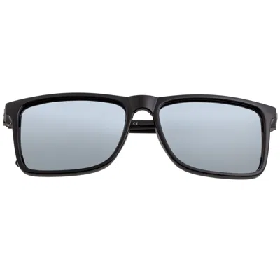 Breed Men's Black / Silver Caelum Polarized Acetate Rectangular Sunglasses - Black, Silver In Multi