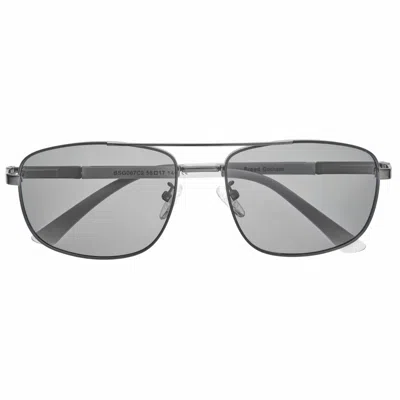 Breed Men's Black / Silver Gotham Polarized Stainless-steel Aviator Sunglasses - Black, Silver