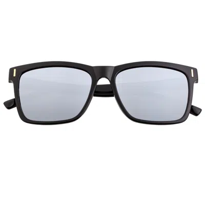 Breed Men's Black / Silver Pictor Polarized Tr90 Square Sunglasses - Black, Silver