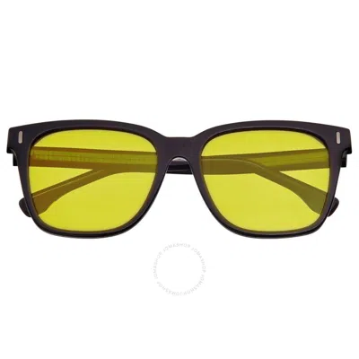 Breed Men's Black Square Sunglasses Bsg066c8 In Yellow