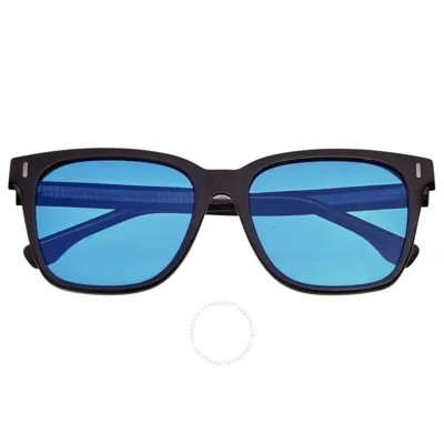 Breed Men's Black Square Sunglasses Bsg066c9 In Blue