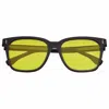 Breed Men's Black Square Sunglasses Bsg066c8 In Yellow