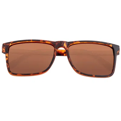 Breed Men's Caelum Polarized Acetate Rectangular Sunglasses - Brown, Tortoise