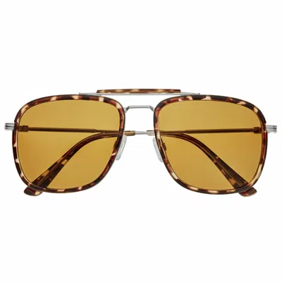 Breed Men's Flyer Polarized Tr90 Aviator Sunglasses - Brown, Tortoise In Nude