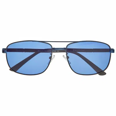 Breed Men's Gotham Polarized Stainless-steel Aviator Sunglasses - Blue, Navy