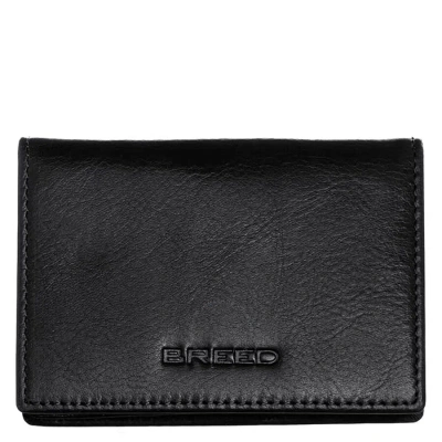 BREED BREED PORTER GENUINE LEATHER BI-FOLD WALLET - BLACK