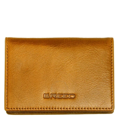 BREED BREED PORTER GENUINE LEATHER BI-FOLD WALLET - CAMEL