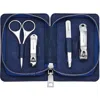 Breed Sabre 4 Piece Surgical Steel Groom Kit In Blue