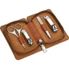 Breed Sabre 4 Piece Surgical Steel Groom Kit In Camel