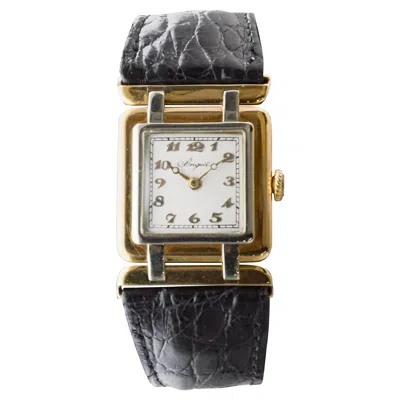 Pre-owned Breguet 18kt. Yellow And White Gold Art Deco Watch With Articulated Lugs, 1930's