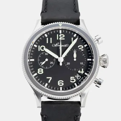 Pre-owned Breguet Black Stainless Steel Transaltantique Type Automatic Men's Wristwatch 42 Mm