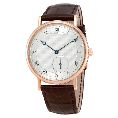 Breguet Classique Automatic Silver Dial 18kt Rose Gold Men's Watch 7147br/12/9wu In Brown