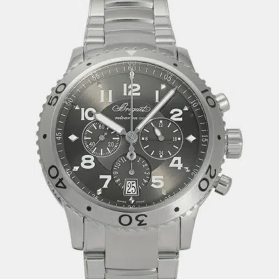 Pre-owned Breguet Gray Stainless Steel Transatlantic Type Xxi 3810st Men's Watch 42 Mm In Grey