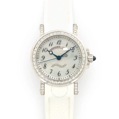 Breguet Marine Mother Of Pearl 18kt White Gold Rubber Ladies Watch 8818bb59564dd00