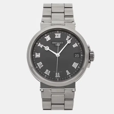 Pre-owned Breguet Marine 40 Mm In Grey