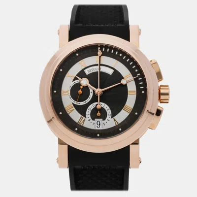 Pre-owned Breguet Marine Chronograph 5827br/z2/5zu 42 Mm In Black