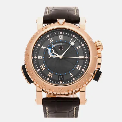 Pre-owned Breguet Marine Royale Alarm Men's Watch Automatic 45 Mm In Black