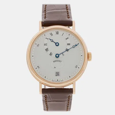 Pre-owned Breguet Classique Regulator 5187br/15/986 In Silver