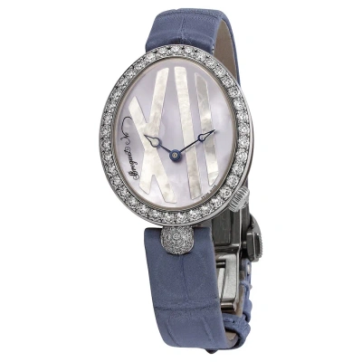Breguet Reine De Naples Automatic Diamond Ladies Watch 9818bb/5v/922/dd0d In Blue / Gold / Mother Of Pearl / Purple / Skeleton / White