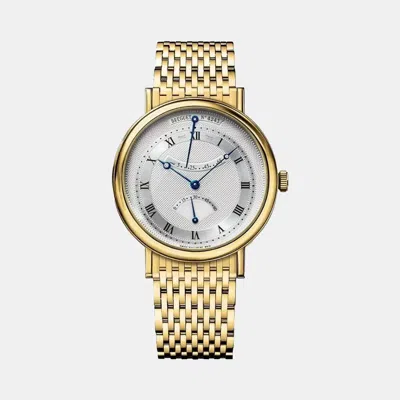 Pre-owned Breguet Silver 18k Yellow Gold Classique 5207ba/12/av0 Automatic Men's Wristwatch 39 Mm