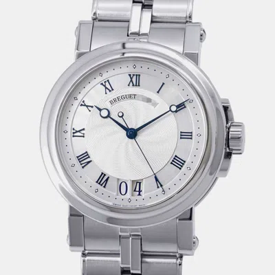 Pre-owned Breguet Silver Stainless Steel Marine Ii 5817st/12/svo Automatic Men's Wristwatch 39 Mm