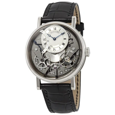 Breguet Tradition Automatic Men's 18 Carat White Gold Watch 7097bb/g1/9wu In Black
