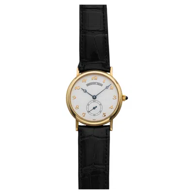 Pre-owned Breguet Vintage 1990s  Dress Watch 3210 18k Yg Enamel White Dial Manual 33mm
