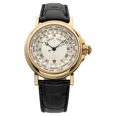 Pre-owned Breguet Vintage 1990s  Marine 3700ba Hora Mundi 18k Yg World Time Dial Auto 38mm In Multiple
