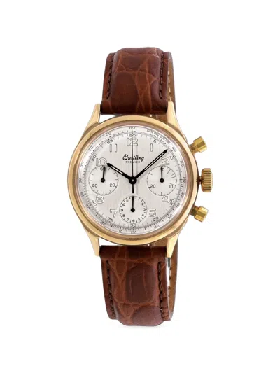 Pre-owned Breitling 1940s Premier 36mm Watch In Silver
