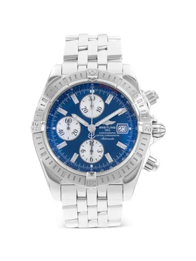 Pre-owned Breitling 2007 Chronomat Evolution 44mm Watch In Blue