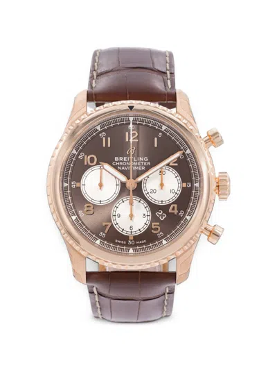Pre-owned Breitling 2020s Navitimer 8 43mm Watch In Brown