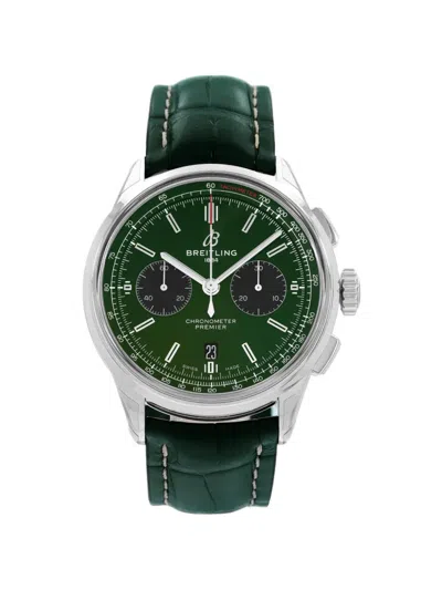 Pre-owned Breitling 2024 Premier B01 42mm Watch In Green