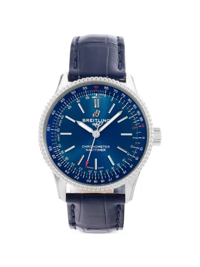 Pre-owned Breitling 2025 Navitimer 35mm Watch In Blue