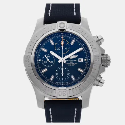 Pre-owned Breitling Avenger A13317101c1x2 Blue Stainless Steel Automatic Men's Watches 45mm