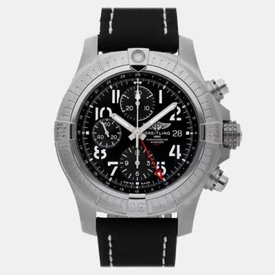 Pre-owned Breitling Avenger A24315101b1x1 Black Stainless Steel Automatic Men's Watches 45mm